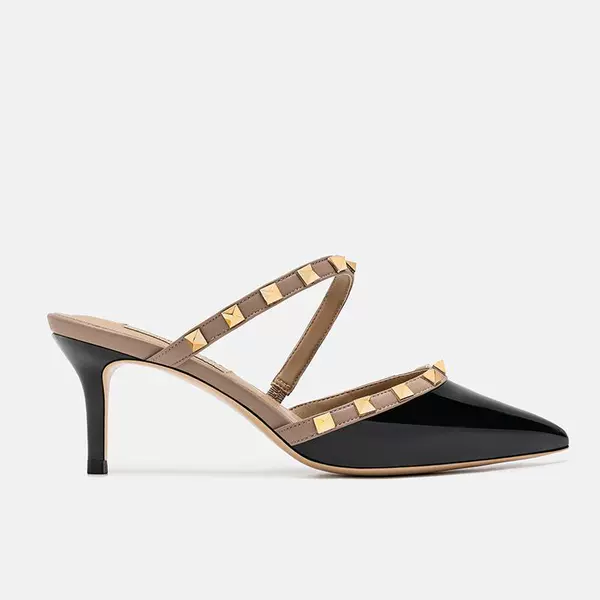 【Black】6cm thin heel