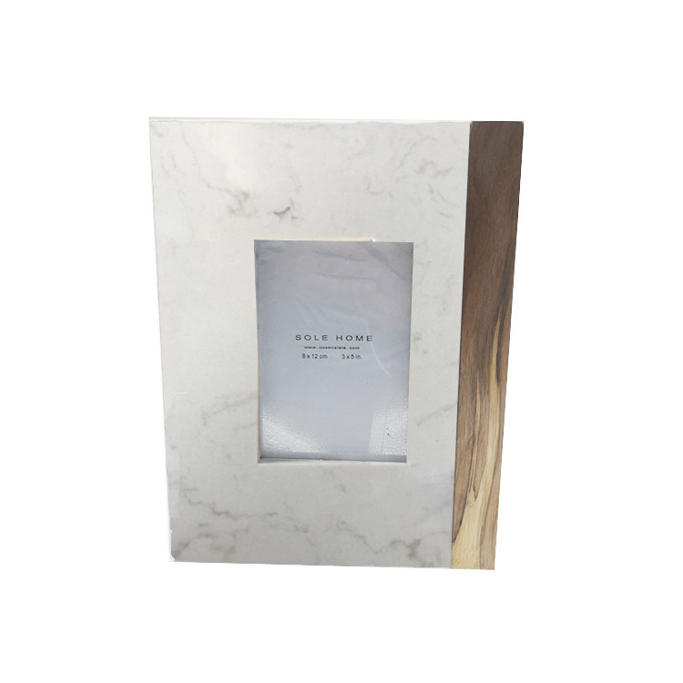 European ins Acacia Wood Marble Photo Frame Home Decoration Supermarket Gift Holiday Souvenir