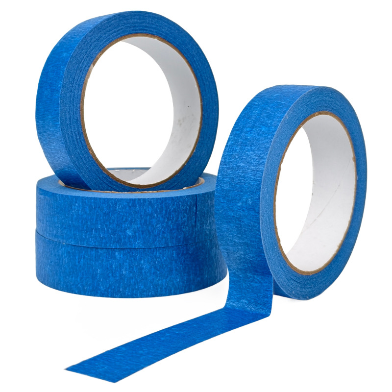 Cinta adhesiva de color papel crepé cinta adhesiva de pintura de coche cinta adhesiva de escritura cinta adhesiva azul