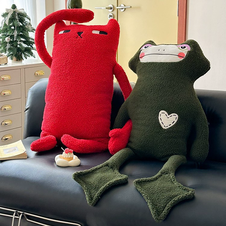 Интернет-знаменитость, милое бархатное спальное одеяло с изображением ягненка, кукла для девочек, новогодний подарок, диванная подушка, подушка для кровати