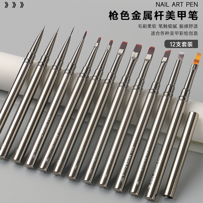 Nail Art Pen Special Manicure Set Pen Metal Rod Manicure Light Therapy Pen Painted Pen Manicure Painting Pen Manicure Supplies