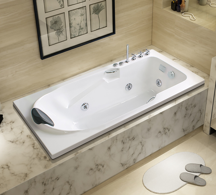 Acrílico incrustado masaje bañera hogar adulto europeo sola bañera mini baño 1,2 m-1,7
