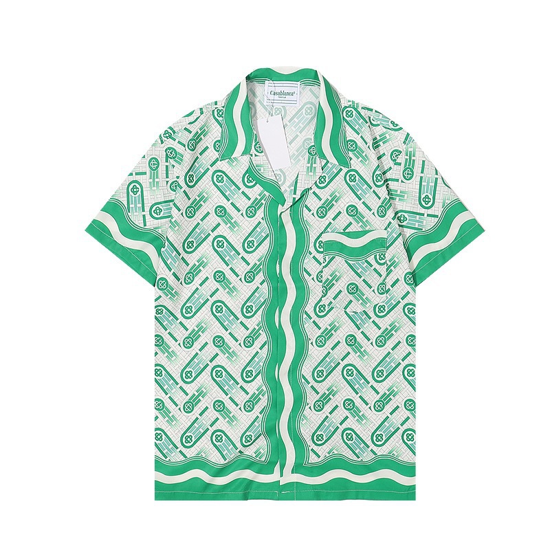 Transfronterizo de verano Amiri set clásico impresión de caju amiri camisa corta casual ropa deportiva para hombres y mujeres