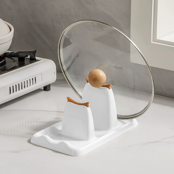 White-pot lid storage rack
