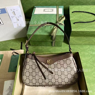 Foreign trade supply 2025 new GG presbyette leather women's bag cowhide versatile handbag armpit bag with logo