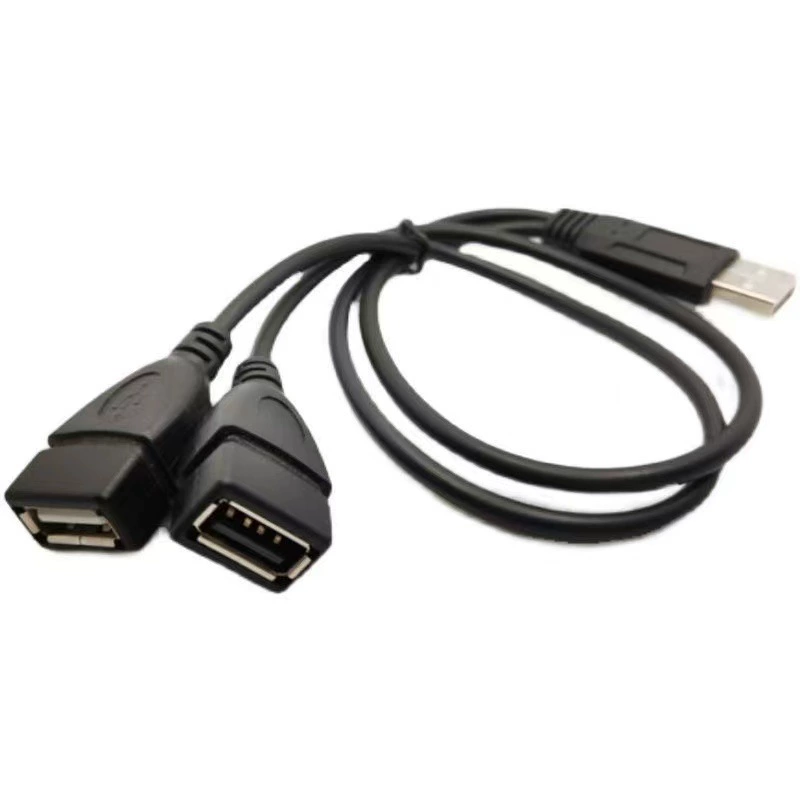 USB one -point extension data cable charging cable/one -to -two mobile phone charging cable one centimeter two mother data cable
