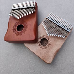 Cross-Border Thumb Piano Cross-Border Kalimba 17-Tone 21-Tone Finger Piano Overseas Hot-Selling Small Musical Instrument with Label