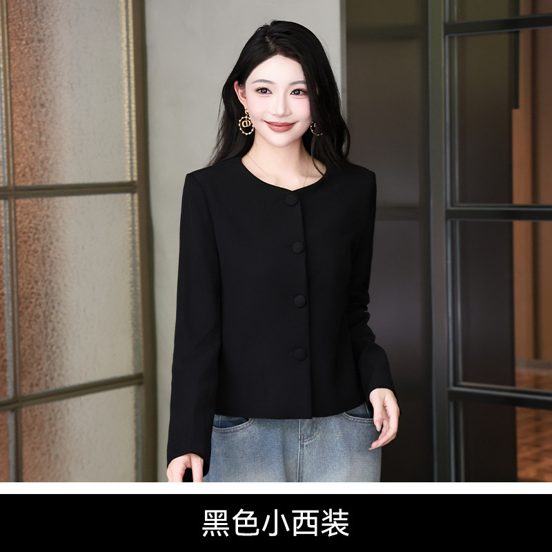 咖色小香风西装外套女秋2025新款高级感名媛气质休闲西服上衣|undefined
