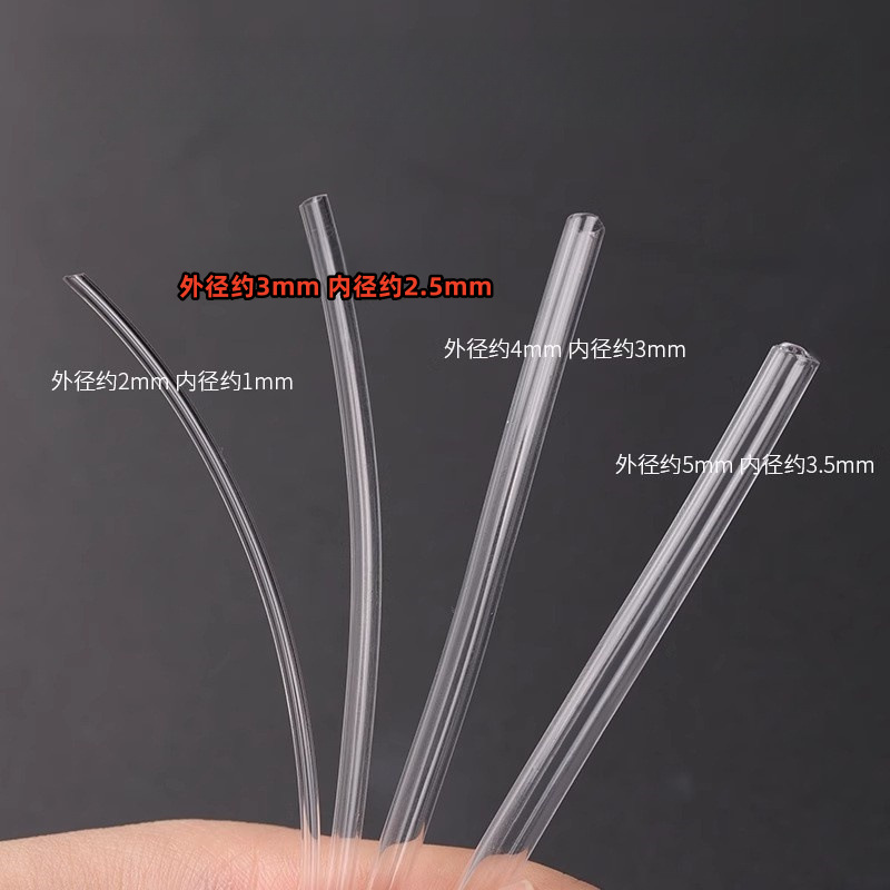 Tao Manguera transparente Tubo de cuerda trenzada Diy hecho a mano Pulsera de cuerda de mano con núcleo interior duro Tubo hueco Accesorios de manguera de pvc