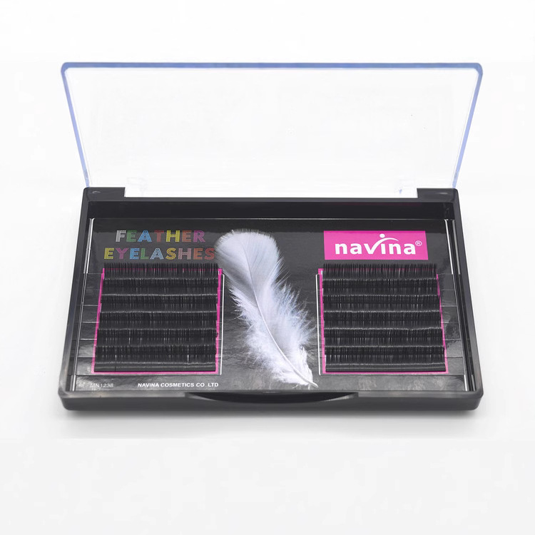 0.15粗哑光黑嫁接睫毛扁毛 浓密软空气睫毛水貂绒单根种植假睫毛