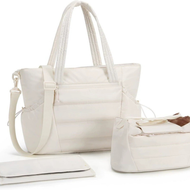 In-Stock New Diaper Tote Bag with Stroller Organizer, Large Capacity Baby Bag with Changing Pad and Filler Bag