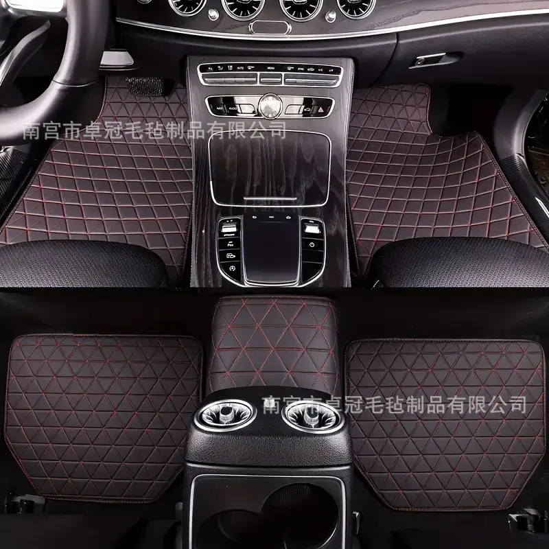 Car Floor Mats, Universal Pvc Leather Carpets, 5-Piece 4-Piece Set, Export Cross-Border Temu Amazon Shein
