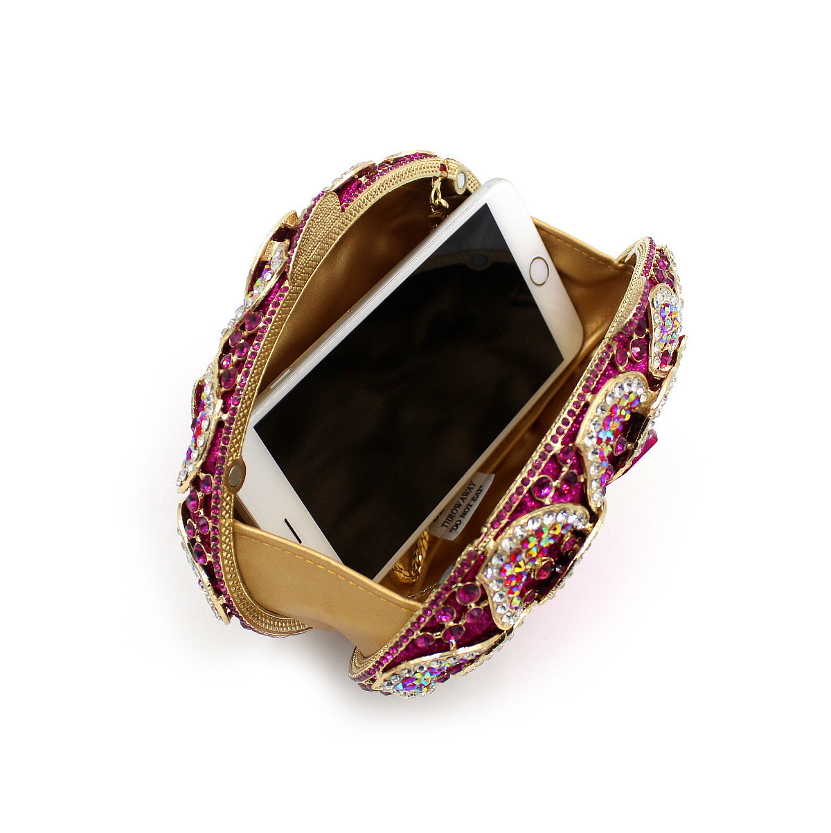 BL037 AliExpress bolsas de diamante de metal de diamantes huecos bolsas de banquete de damas embrague