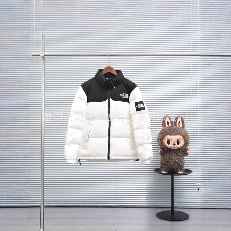 2025 North Face 2026 Autumn/Winter New Collection North Face 1996 Shiny Large Plaid Down Jacket Warm Puffer Coat