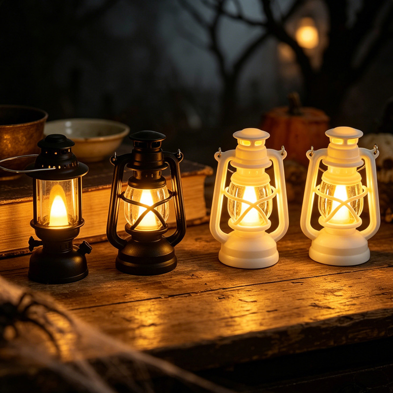 Led retro luminous small oil lamp mini miniature horse lamp Dollhouse doll house creative candle lamp ornaments Led retro luminous small oil lamp mini miniature horse lamp Dollhouse doll house creative candle lamp ornaments