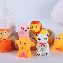 宝宝捏捏叫洗澡玩具婴儿童戏水软胶小动物男女孩动物卡通造型批发