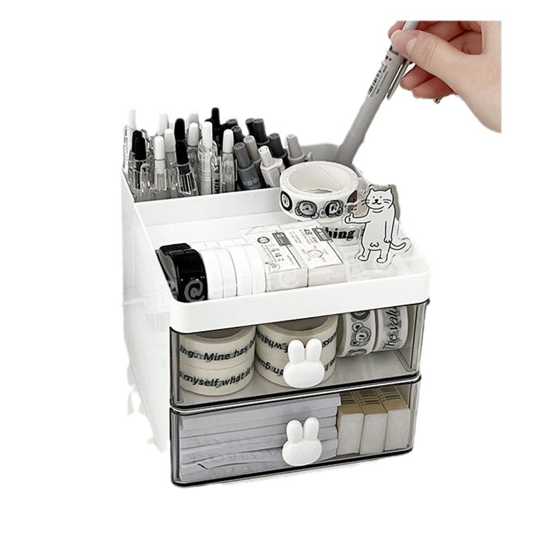 Caja de almacenamiento de escritorio ins con portalápices de cajón Pachagou de alto valor Pachagou papelería de oficina de gran capacidad almacenamiento de pinceles de maquillaje