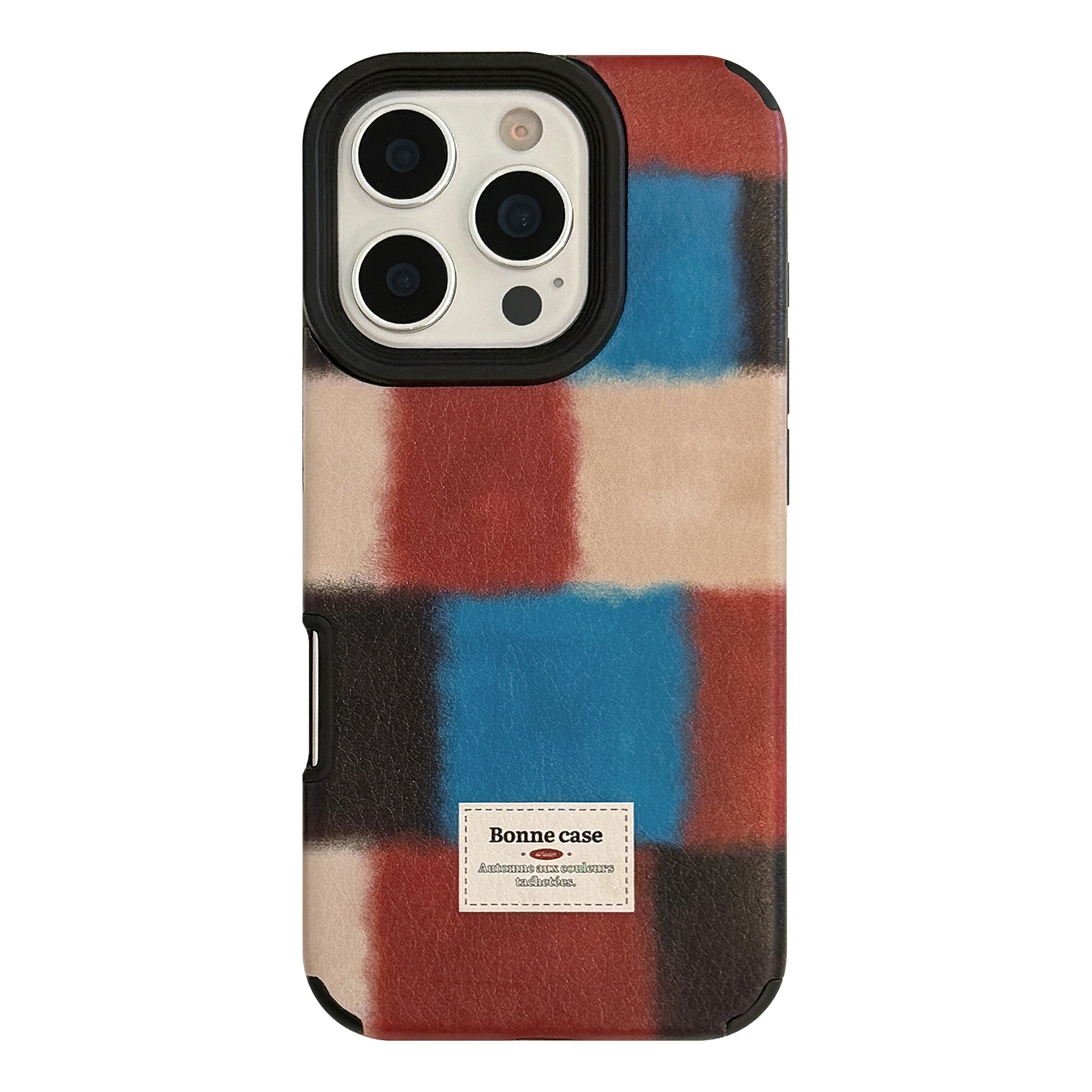 Personalidad retrógrada mosaico para iphone16promax manzana17 caso de teléfono 15 premium 14 cuero 13