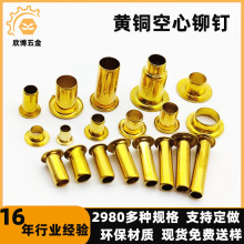 管状铜鸡眼现货 M3亚克力空心鸡眼钉电子电器气眼扣黄铜空心铆钉