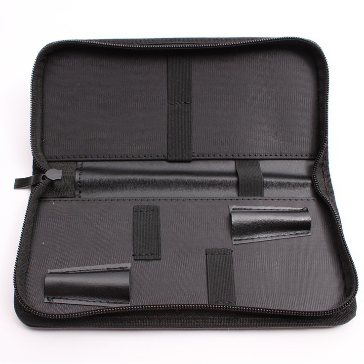 Tijeras negras bolsa de tijeras de peluquería tijeras de peluquero bolsa de 2 paquetes sin logo bolsa negra