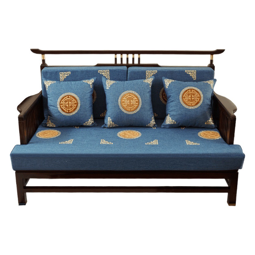 Estilo chino cojín del sofá de palo de rosa cuatro estaciones universal esponja cojín silla cojín antideslizante madera maciza Arhat cama bordado clásico