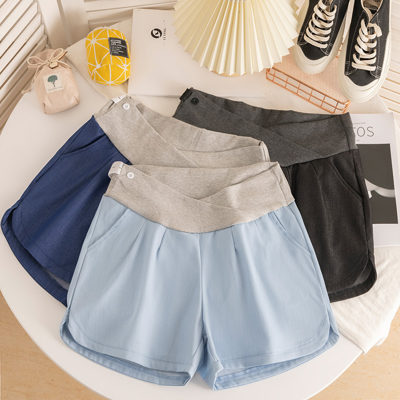 Maternity Pants Summer Outer Wear Low-Waist Ice Silk Denim Shorts 2025 New Maternity Leggings Summer Hot Pants Summer