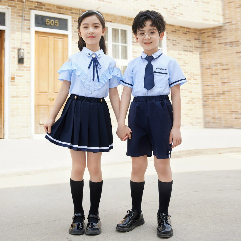 Summer clothing for kindergarten, children's uniform, set with hood