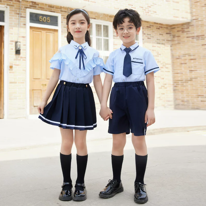 Summer clothing for kindergarten, children's uniform, set with hood