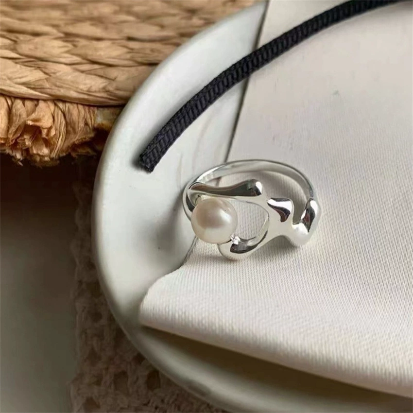 Кольцо (Brand zirconium) серебро 925 с жемчугом — лёгкая роскошь, качественное, не тускнеет