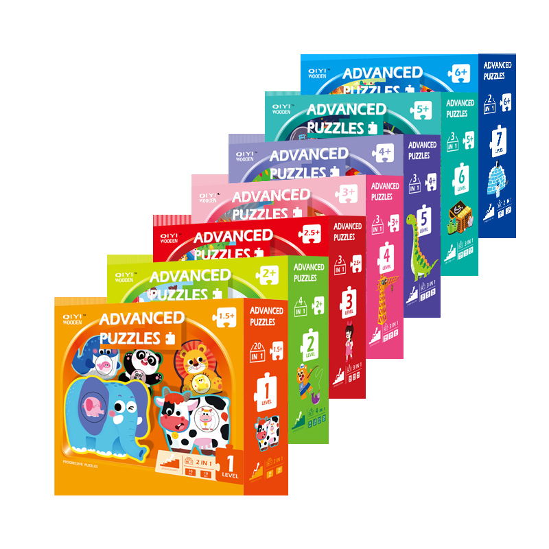 子供のパズルの益智の女の子の男の子の1段階の2歳から3歳までの4動物の5恐竜の6つの大きい塊の赤ちゃんは早くおもちゃを教えます。