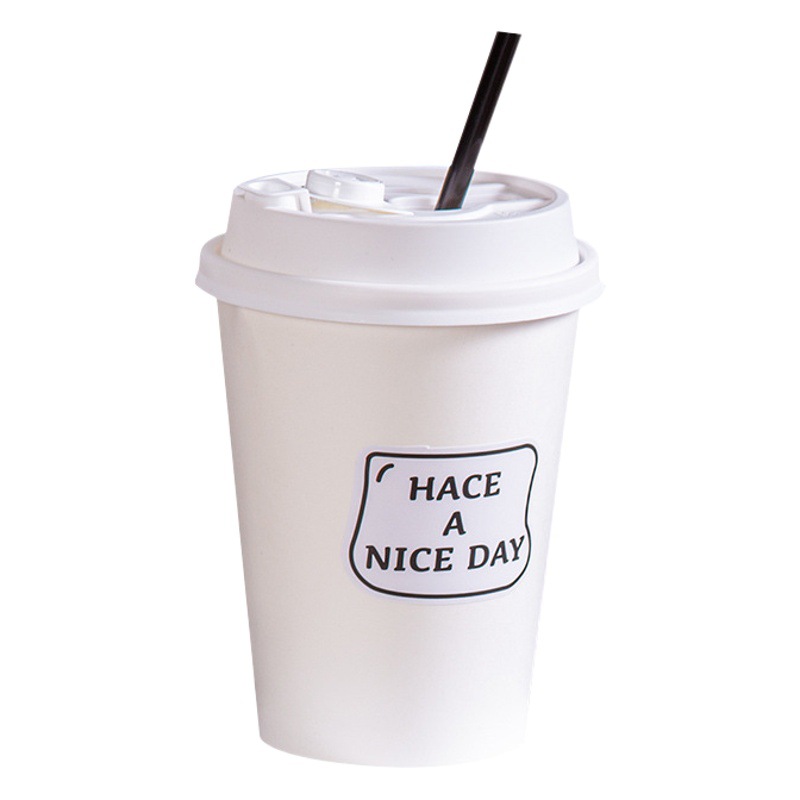 Vasos desechables café té leche tapas