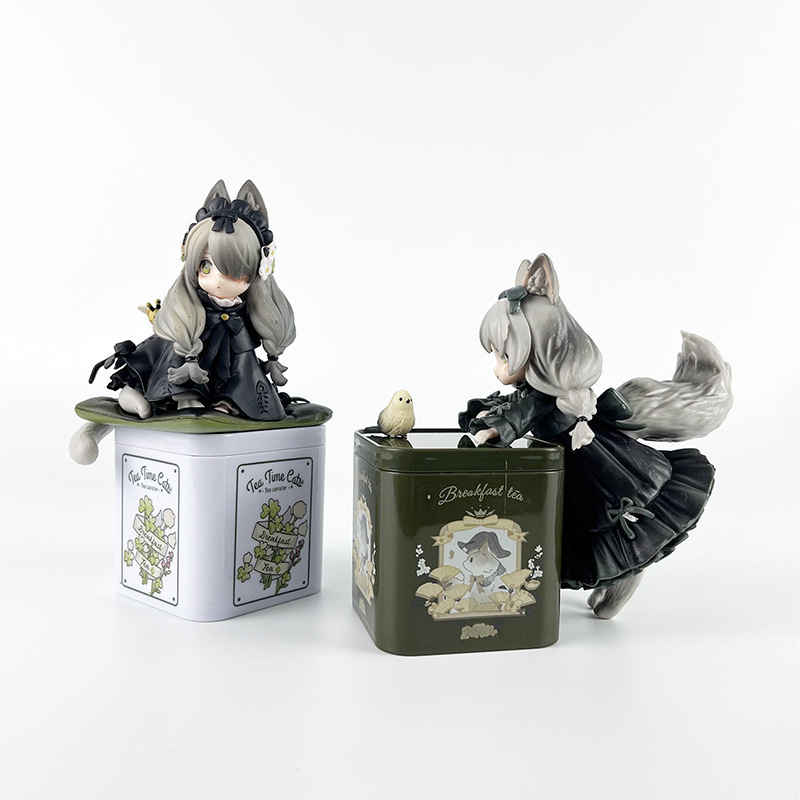 影法師 茶会猫 茶罐猫狸花猫  美少女手办动漫公仔摆件模型批发|undefined