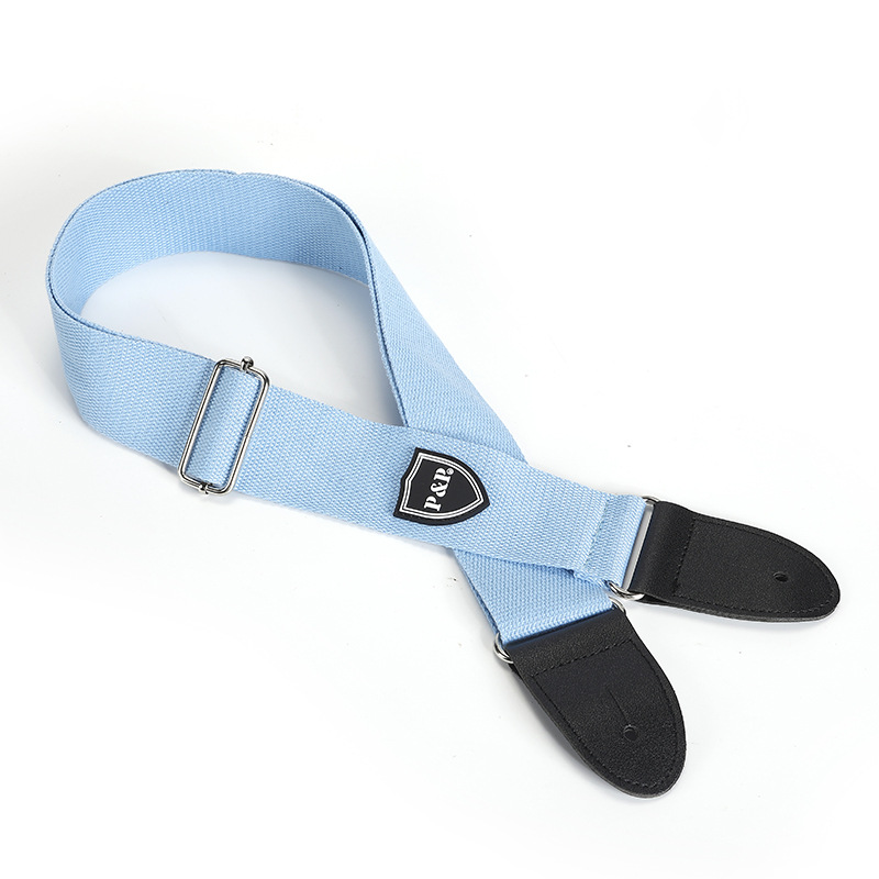 Himno PP correa de la guitarra de algodón Púrpura Amarillo Rojo Verde Cielo Azul Agua Azul correa de la guitarra popular