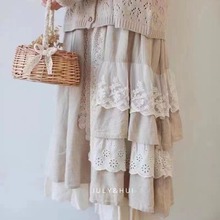 2025春季新女式下装半身裙日系宽松小清新森系女装女裙跨境