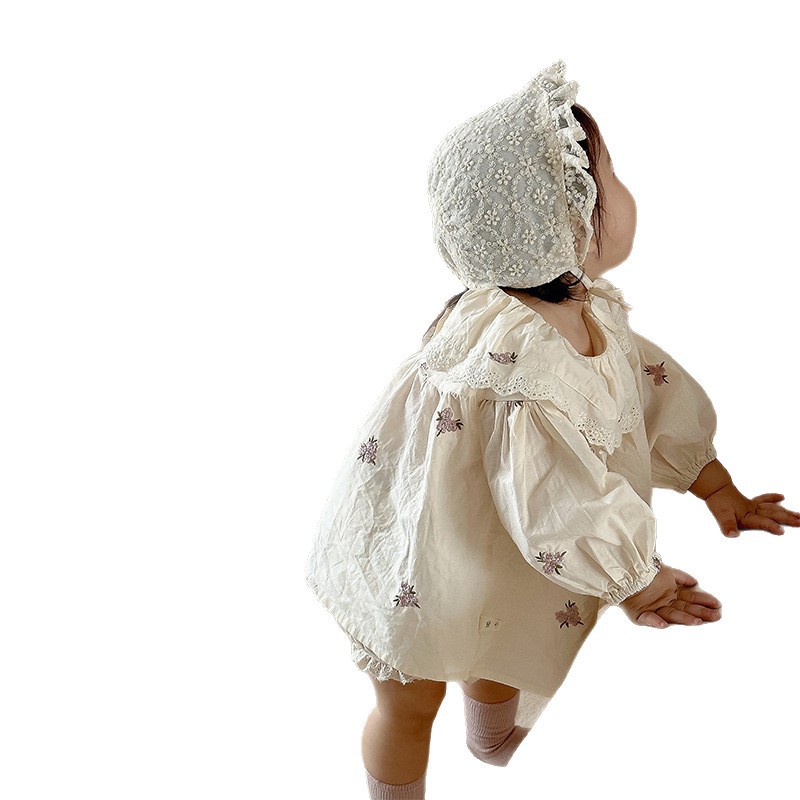 Ropa para bebés y niños pequeños, ropa de primavera, ropa infantil estilo coreano, camisas bordadas para bebés, vestidos de primavera para bebés, ropa para salidas de primavera