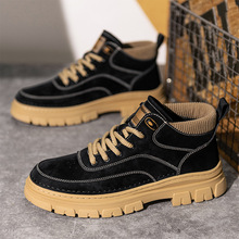 2025秋冬季男士工装鞋时尚欧洲站高品质复古马丁鞋舒适中帮休闲鞋
