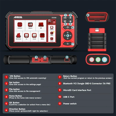 ANCEL DS300 car full Avtomobil diaqnostika alətləri