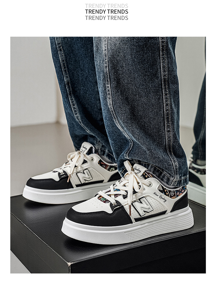 Giày thể thao nam sneaker trắng phong cách cá tính, thoáng mát, đế êm — 723 trắng chi tiết 11