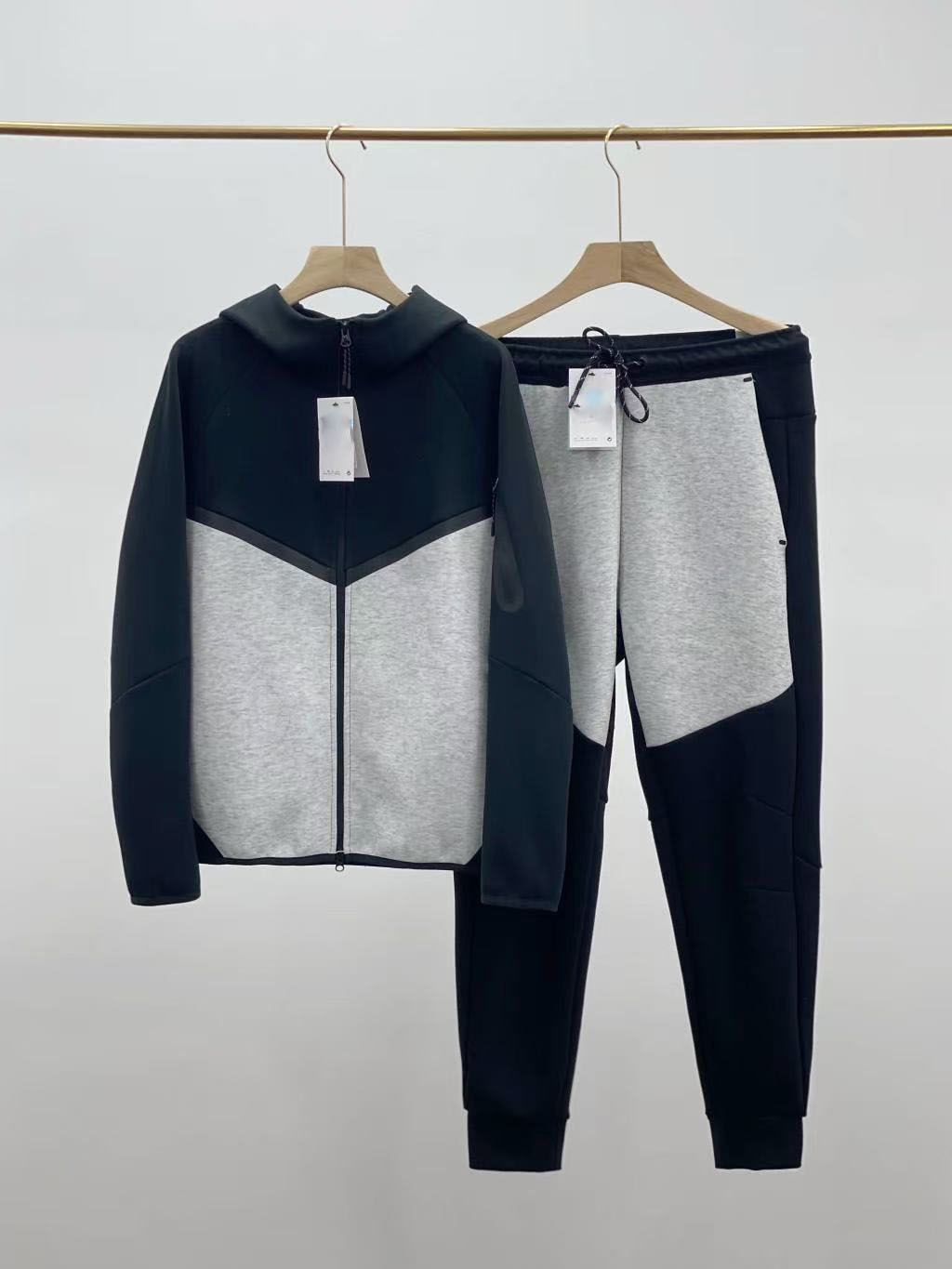 0950 traje de primavera y otoño para hombre 320g abrigo deportivo a prueba de viento de algodón pesado tejido suelto traje de pantalón de entrenamiento casual