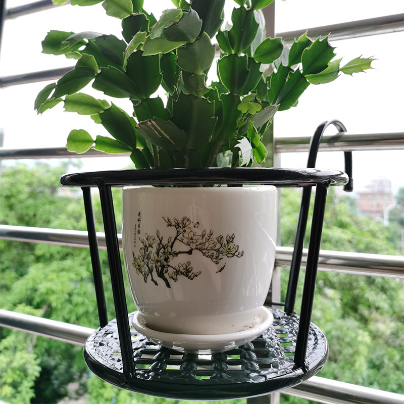 Iron railings balcony flower stand hanging plant rack Pothos succulent orchid hanging plant stand living room new item