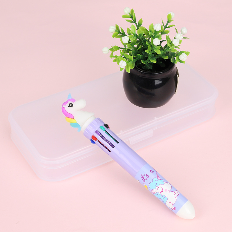Purple ballpoint pen, 10 colors