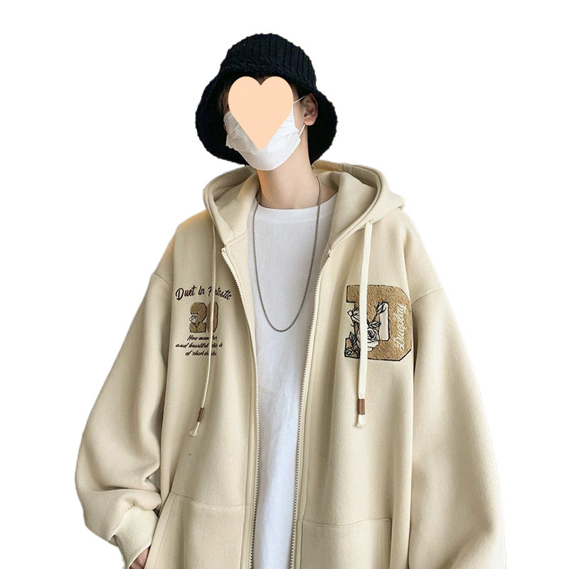 두건 가디건 스웨터 재킷 남자 봄과 가을 겨울 스포츠 커플 기모 두꺼운 재킷 보이즈 탑