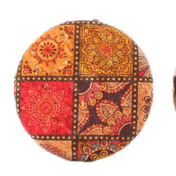 Fuente del fabricante Cuero de grano de madera personalizado estilo bohemio Espejo de doble cara de estilo Xinjiang Espejo plegable Espejo de pan