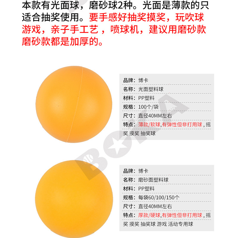 直销无字PP娱乐抽奖球乒乓球摸奖博彩光面磨砂抖甩乒乓球|undefined