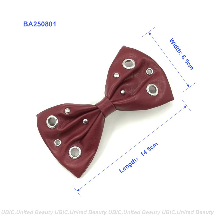 BA250801-PU皮14.5x8.5cm朋克混搭钉扣蝴蝶