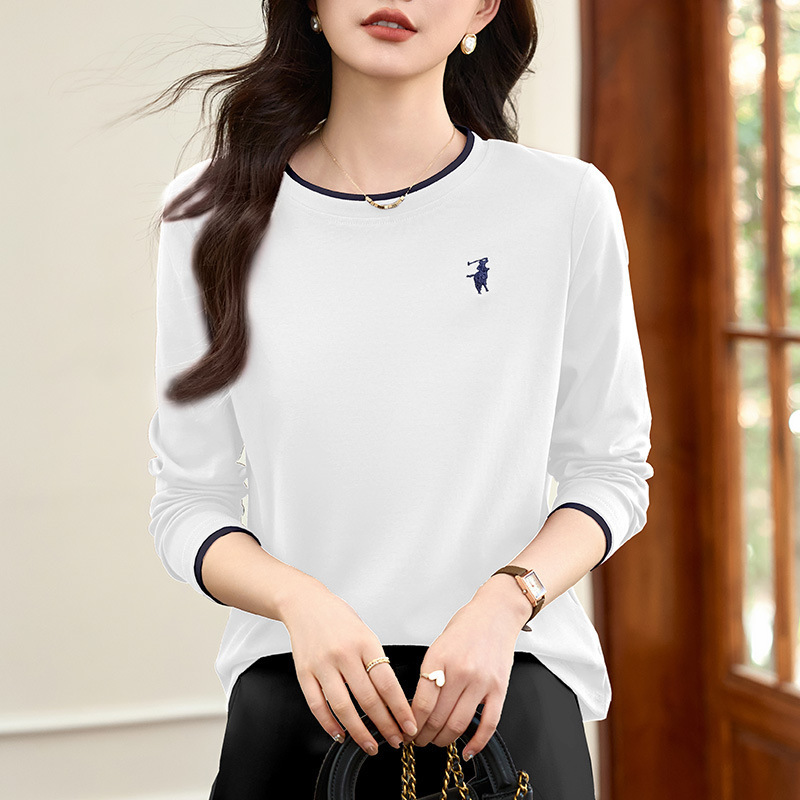 Versatile Long-Sleeve Women's Base Shirt for Spring and Autumn, Can Be Worn as an Outer Layer, 2025 New Trendy Women's Top