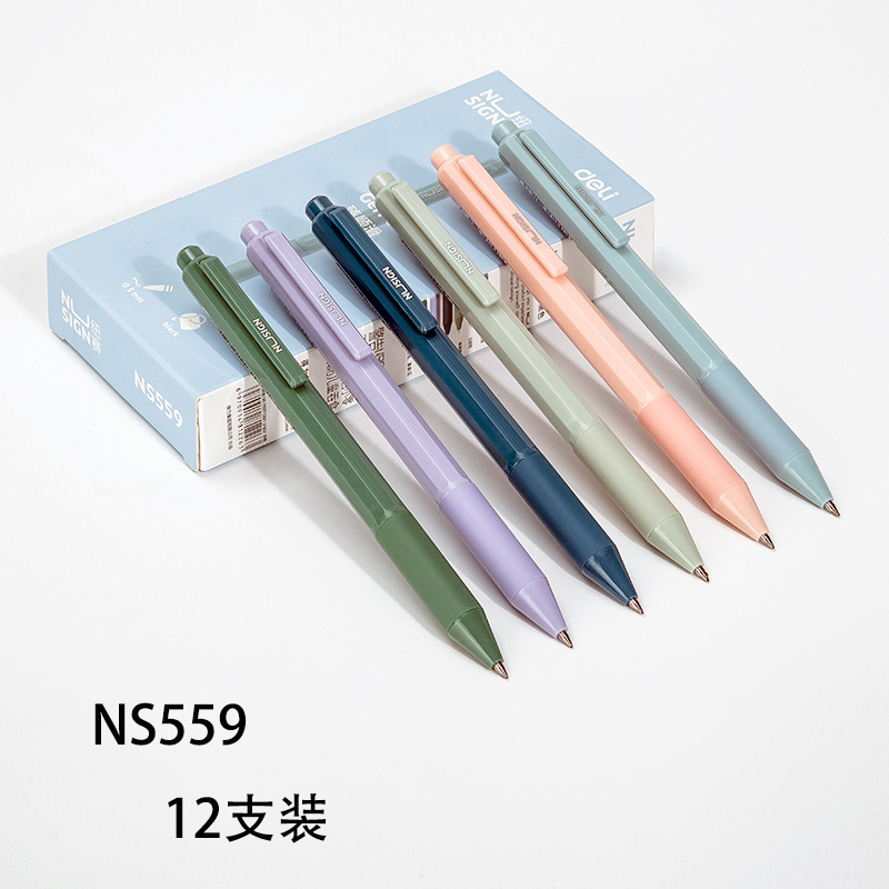 Deli newsey serie NS559 NS561 gel pluma negro 0,5 simple firma pluma image 6