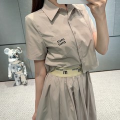 mm Home 25ss 春夏新作ファッション万能ラペルシャツスタイル+スカートスーツ