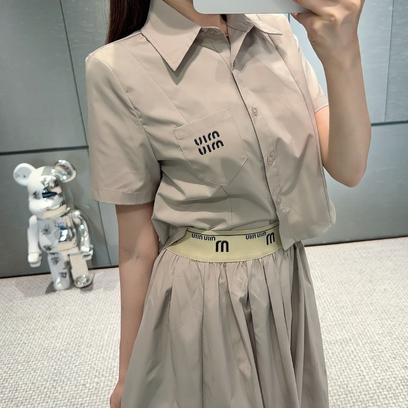 mm Home 25ss 春夏新作ファッション万能ラペルシャツスタイル+スカートスーツ|undefined
