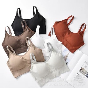 Bear Beautiful Back Wrapped Chest Underwear Seamless Girl Gather Slide-proof Tube Top Strap Non-rimless Sports Bra Vest